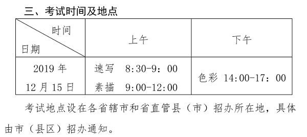 2020年河南艺考统考时间汇总